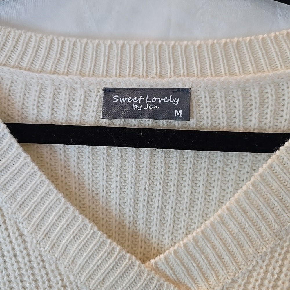 Sweet Lovely By Jen Wildflower Blooms Crochet Sweater Size M‎ Boho Cottagecore - Picture 9 of 15